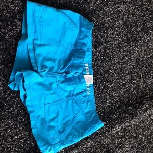 Neon blue shorts